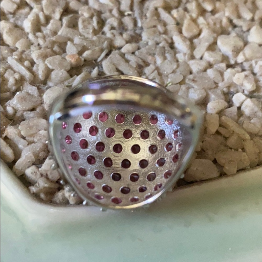 Vintage 925 pink raspberry theodolite garnet ring - Picture 3 of 8
